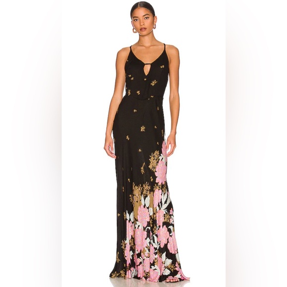 Free People Dresses & Skirts - Free People Black Floral Maxi Dress